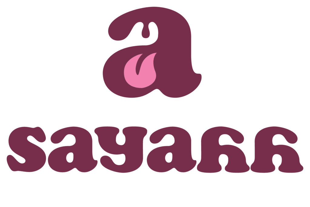 sayaah logo in burgundy