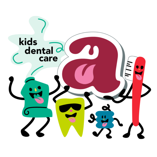 kids dental care cartoon characters